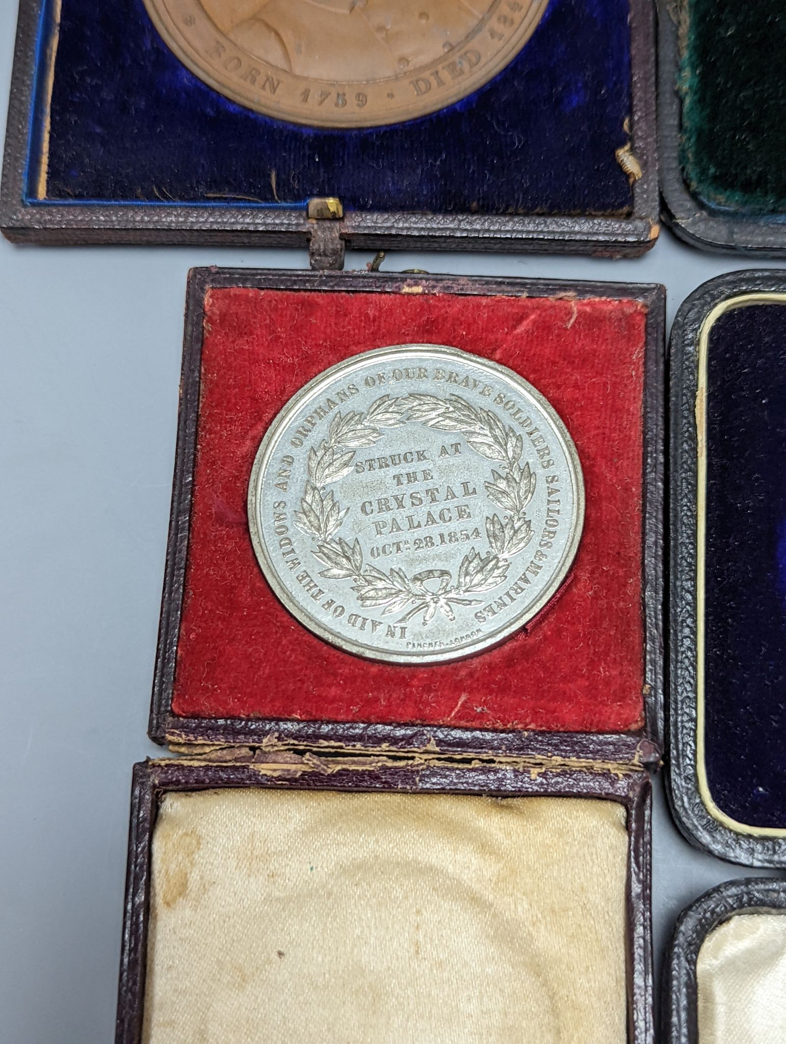 Four Victorian cased civilian medals